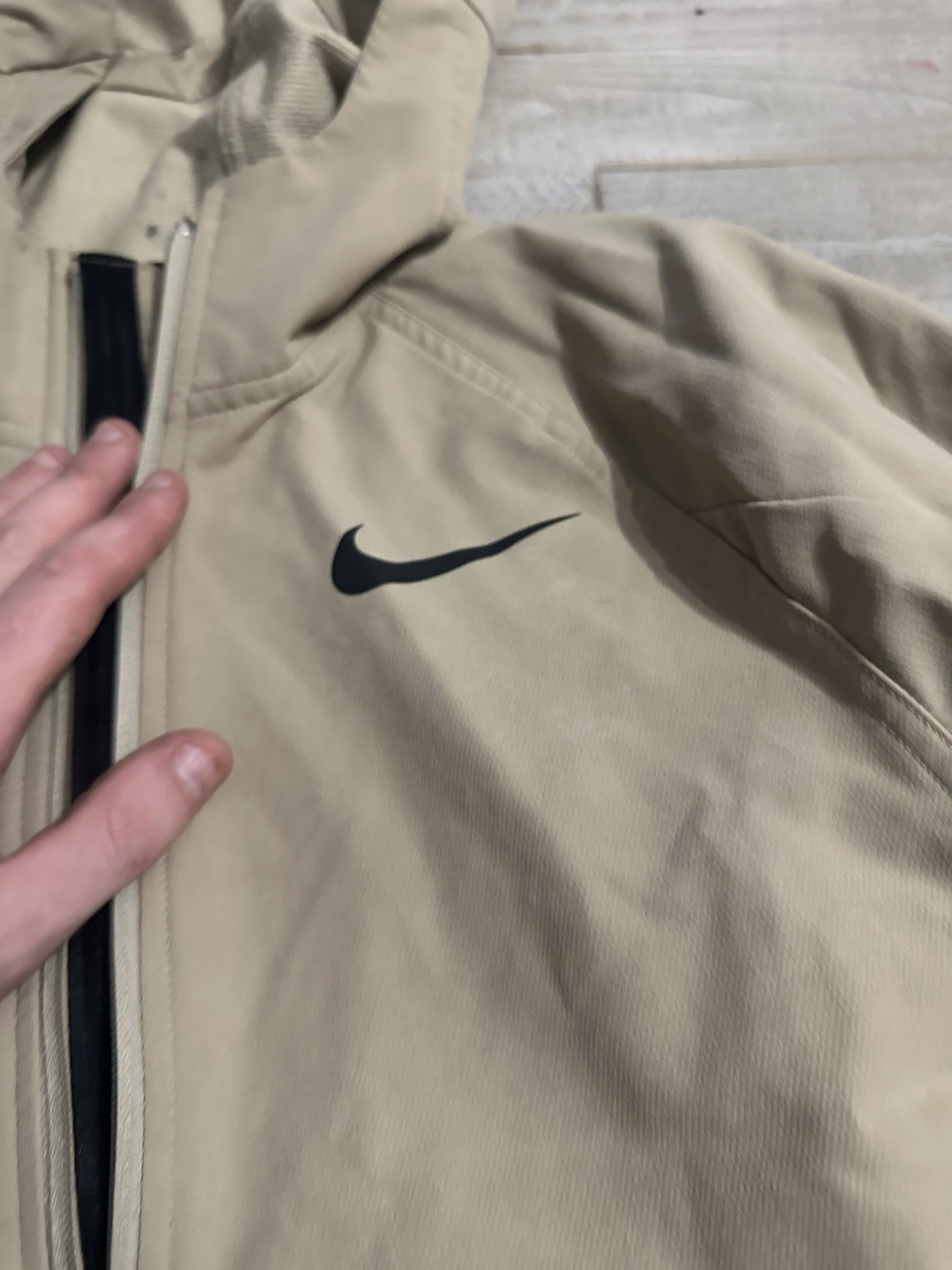 SACAI X NIKE Nike Pro Therma Fit Giacca Pile Full Zip Marrone Beige Uomo Taglia M