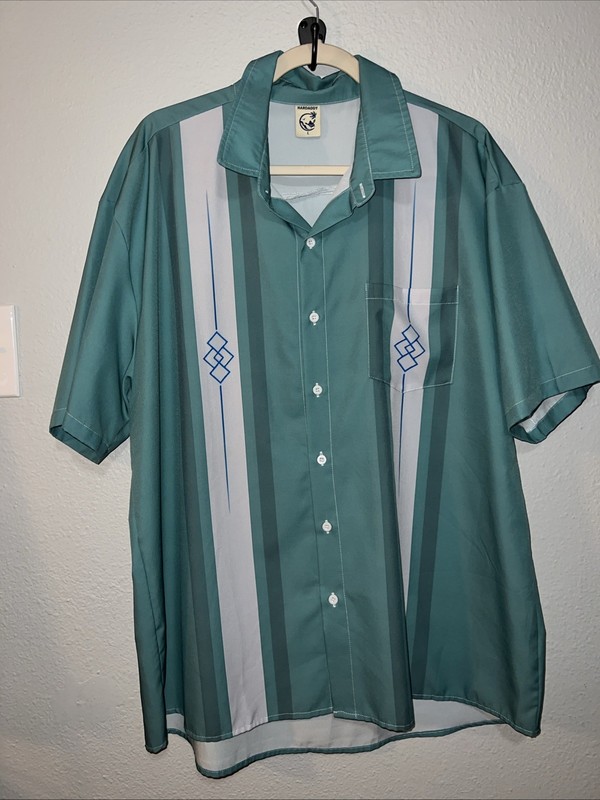 hard daddy shirts Vintage Bowling Shirt  Style Men’s  Short Sleeve Size L