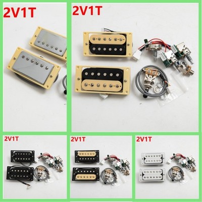 Humbucker Guitar Pickups with 2V1T Push-Pull Wiring Harness for Gibson LP SG 