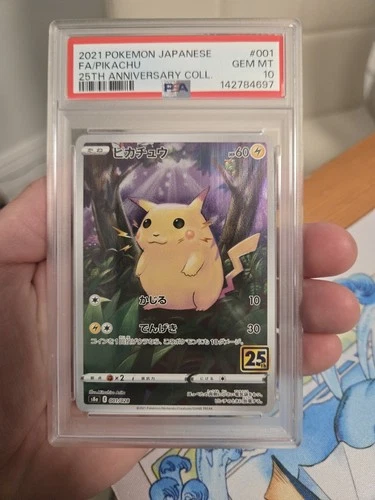 2021 POKEMON JAPANESE 25TH ANNIVERSARY COLLECTION #001 FULL ART/PIKACHU PSA 10