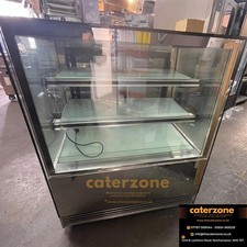 Cake counter 1000x700x1200mm 2 shelves Stainless steel base LED -B GRADE