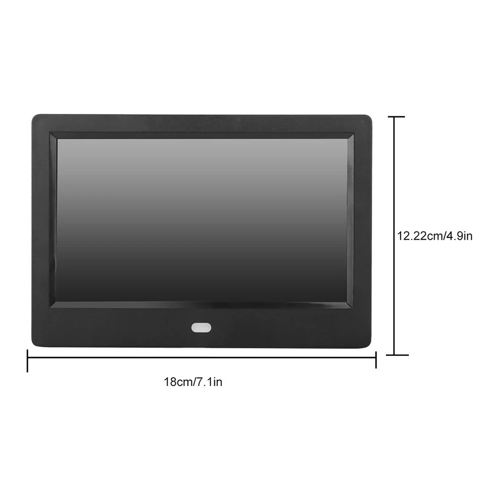 EU Plug110-240V 7 HD LED Screen Digital Photo Frame Alarm Clock MP3/4 Movie - Image 2 of 4