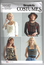 9592 SIMPLICITY - COSTUME: 4 CORSETS - Sz: 14/16/18/20