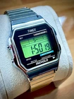 Vintage Timex Digital Indiglo T78677 Slvr Tone Mens Watch – New Battery!