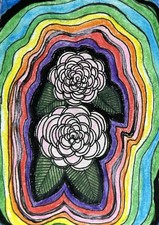 Two Roses 🌹🌹 ACEO 2.5”x3.5” Original Watercolor Painting Art By Miss Rina