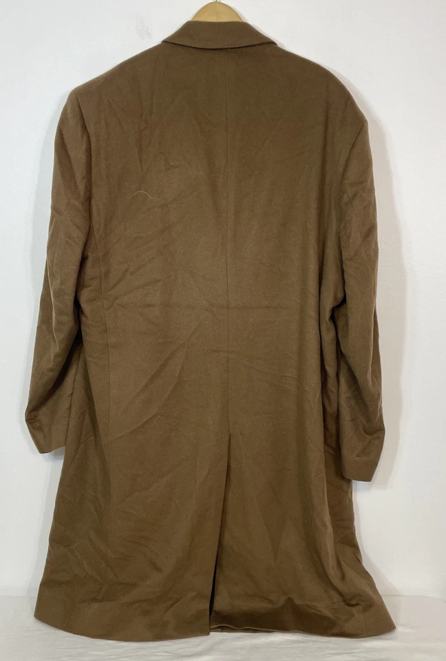 Jos A Banks Signature Collection 100% Cashmere Long Trench Coat Brown Mens 48L - Image 3 of 4