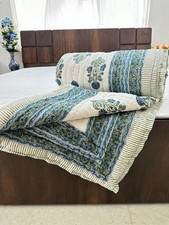 Handmade Cotton Quilt, King Queen Twin Size Blanket Throw Bedding