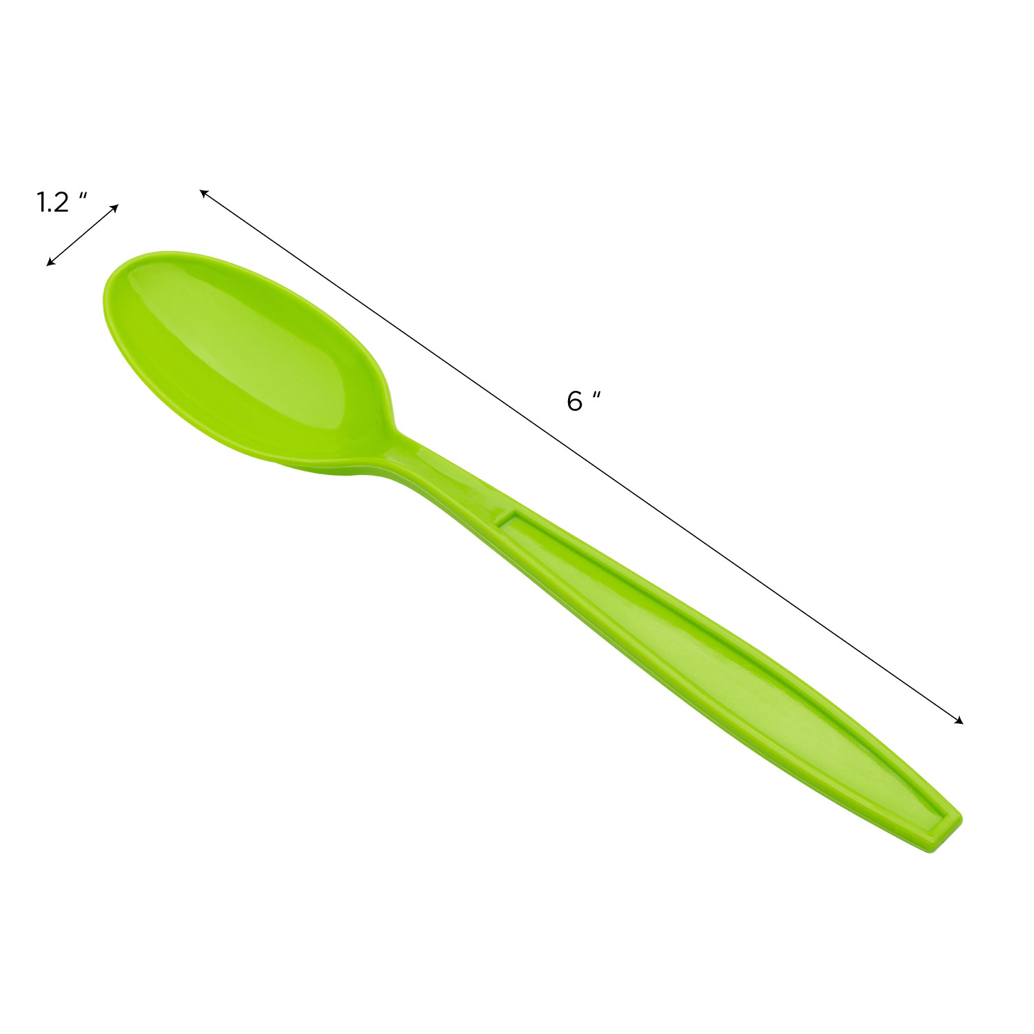 Karat PP Plastic Extra Heavy Weight Tea Spoons - Green - 1,000 ct, U2033 (Green)