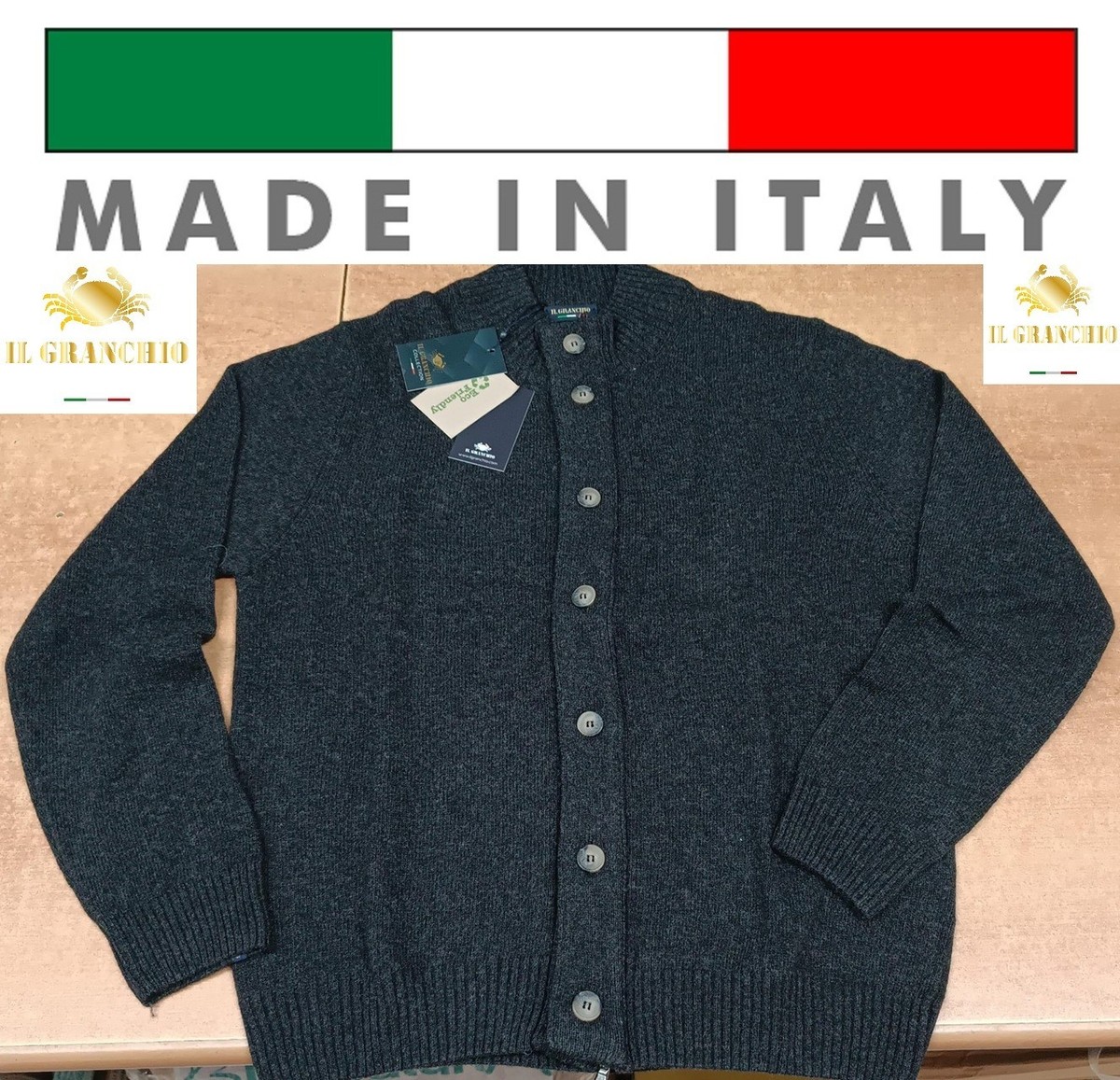 Cardigan Lungo Uomo Giacca Uomo Misto Cashmere Cardigan Bottoni Made In Italy Maglione Seta Pullover Manica Lunga Lana Merino Cachemire Maglioncino Beige Blu Grigio Cardigan Uomo Collo Alto - 4