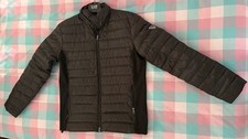 giubbotto uomo nero EA7 mezza stagione con cappuccio estraibile, nuovo