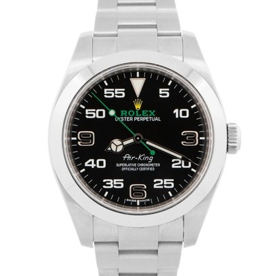 2020 PAPERS Rolex Air-King 40mm Green Black Stainless Steel Watch 116900 BOX