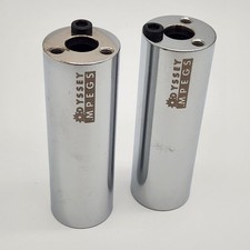 Odyssey MPEG 3-Position 4" BMX Bike Pegs 14mm Chrome NO ADAPTOR OPEN PACAKGE