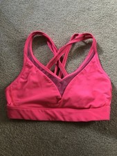 Lululemon Women’s (S/M) Highlighter Pink Sports Bra “8” Size Dot