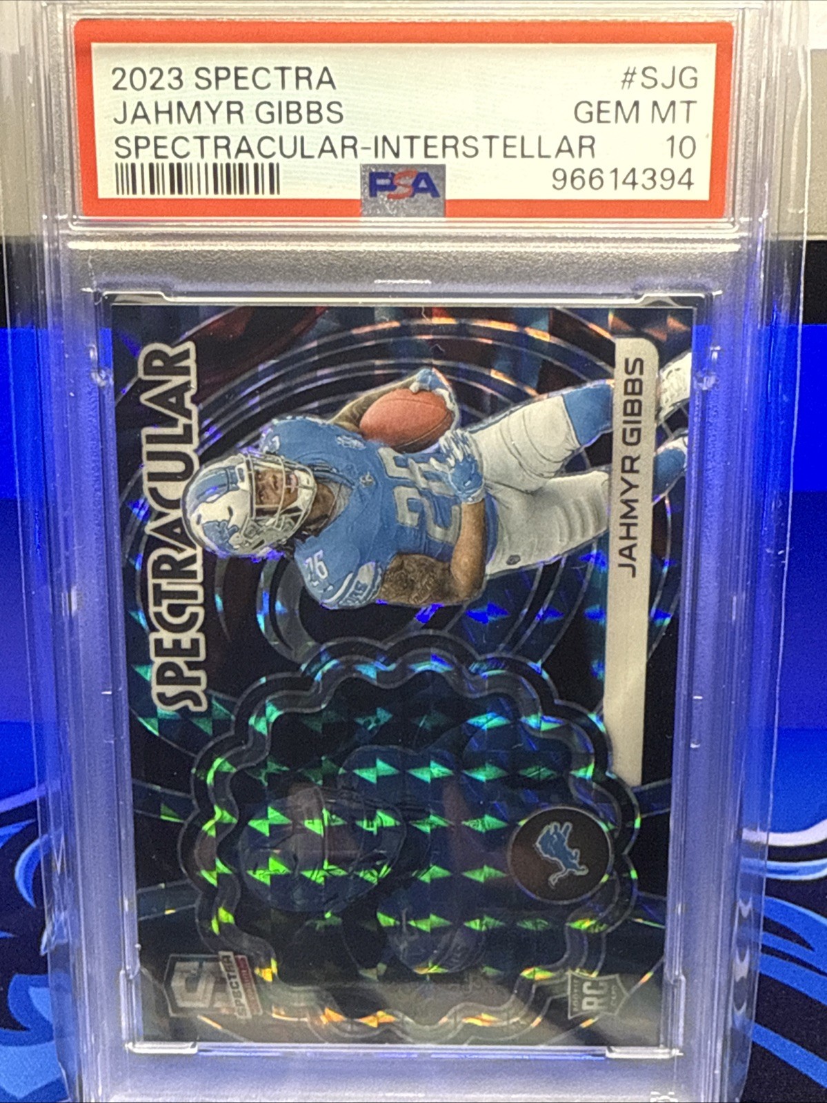 Jahmyr Gibbs Panini Spectra Spectracular #SJG Interstellar