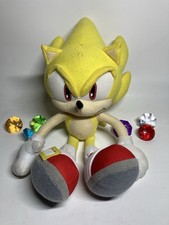Peluche usato Great Eastern Super Sonic The Hedgehog 12" senza etichette