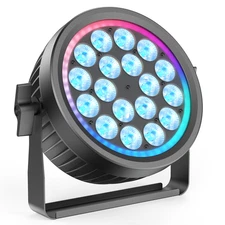 UKING 270W Quiet RGBW LED 18 Par Stage Light Wash DJ Party Disco Show Lighting