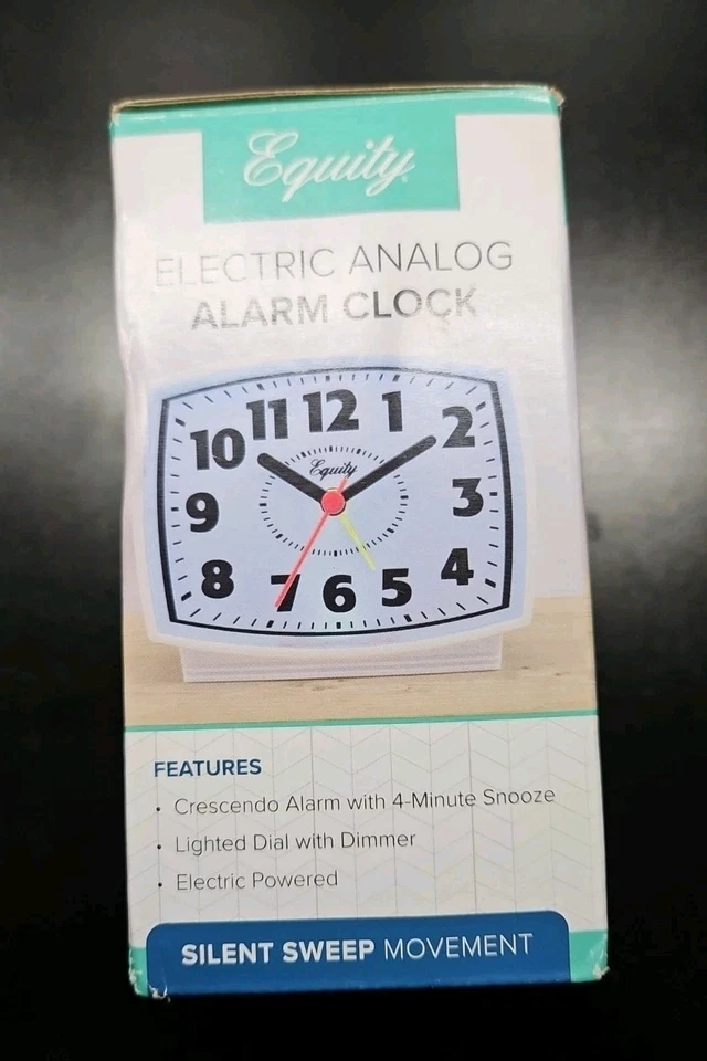 Equity Electric Analog Alarm Clock with White Case And Lighted Dial 3310 - Image 2 of 4