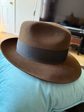 Stetson Temple fedora - Brown 7 1/4 Indiana Jones hat