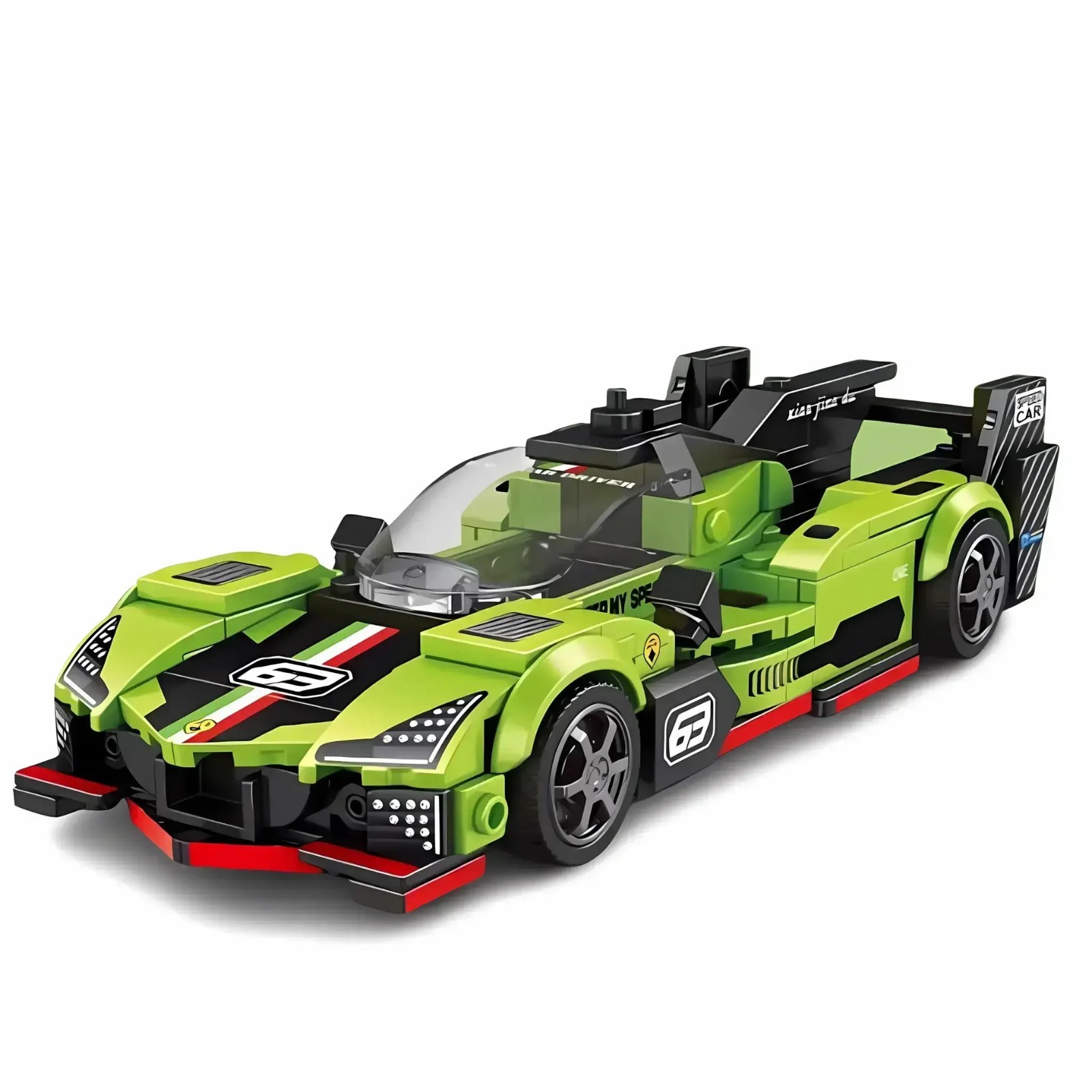 MOC LEGO Car: LE MANS LAMBO SC63 Sports Car Building Blocks Set (302 Pcs)