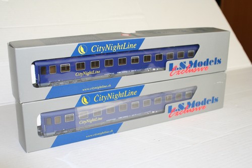 LS Models HO 49001-1/-2 City Night Line CNL Ep V Schwellen Roco Trix neuwertig RAR)) | Condition: Used