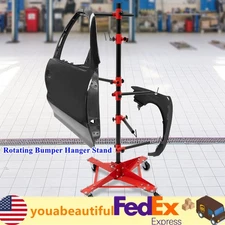 48" Rotating Bumper Hanger Stand Painting Car Repair Rack Tree Auto Body Shop