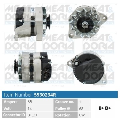 Meat & Doria Generator FüR Fiat Uno 146_ 75 I.E 1.5 70 146A/E 55 1.1 60 Tipo-image