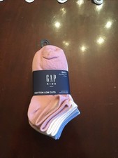 Gap Kids Cotton Low Cuts Girls Socks Shoe Size 7-10 Set Of 8 Pair
