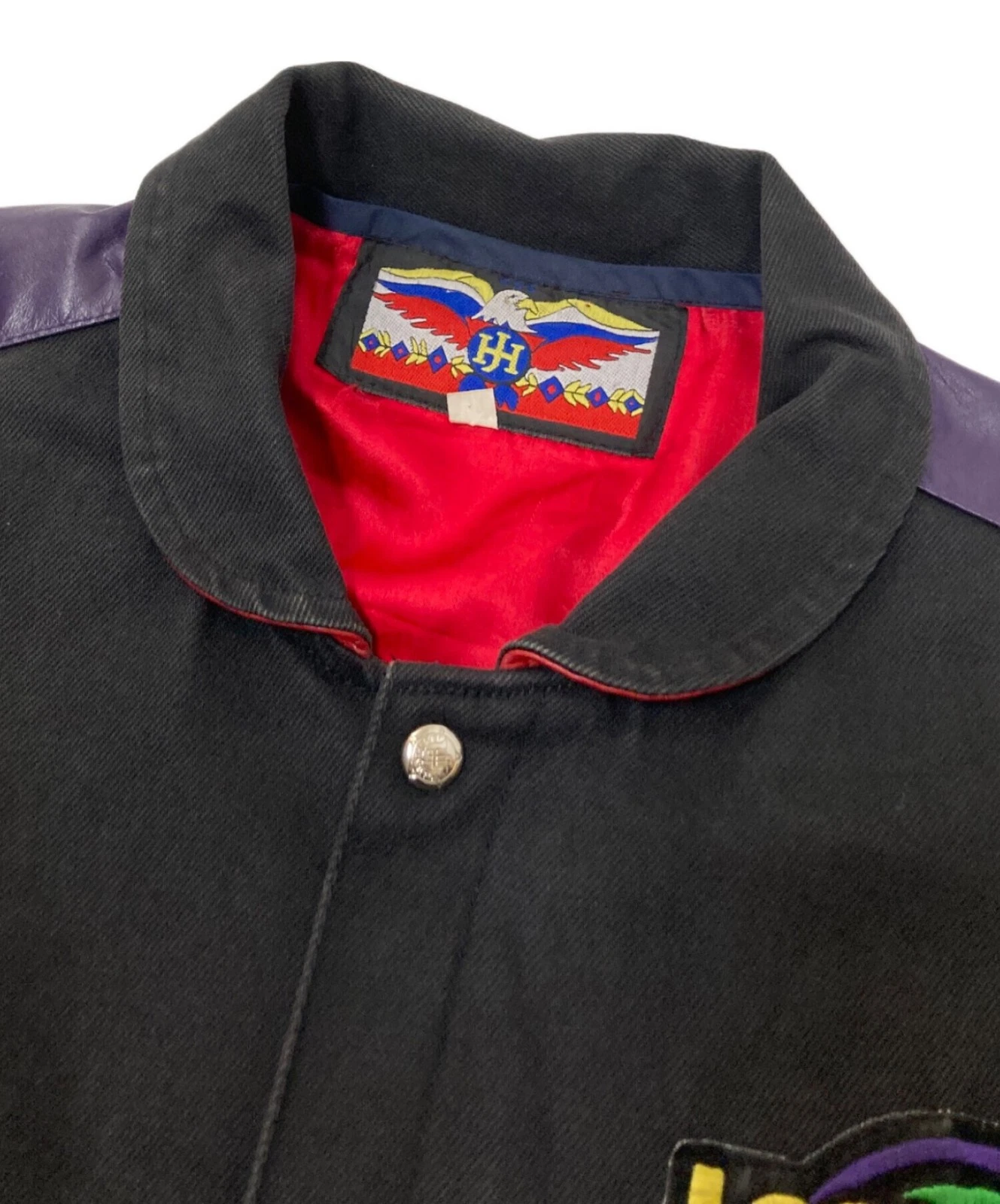 JEFF HAMILTON x LOONEY TUNES Collab Leather Switching Jacket Men's Size X Black - product detail image 3