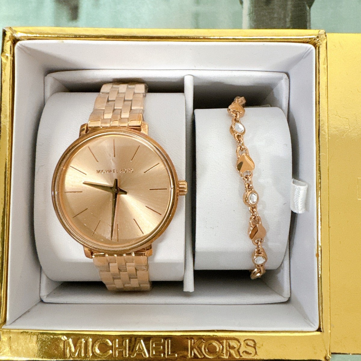 Michael Kors MK4462 Rose Gold-Tone Stainless Steel Women's Watch&