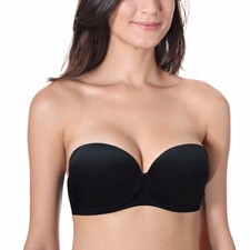 Strapless Convertible Underwire Multiway Padded T Shirt Push-Up Backless Bra