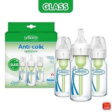 Dr. Brown's Anti-Colic Narrow Glass Options Baby Bottles