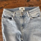 PAIGE Amber Jeans Women’s Size 27 Fiesta Destructed Light Wash Wide Leg Crop — photo 4