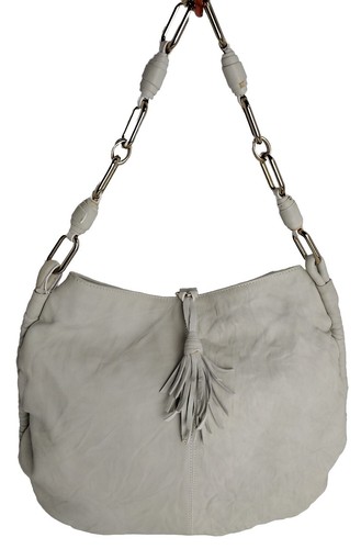 MANIA MADE IN ITALY Mint Green Botero Leather Handbag Purse With Chain Handle