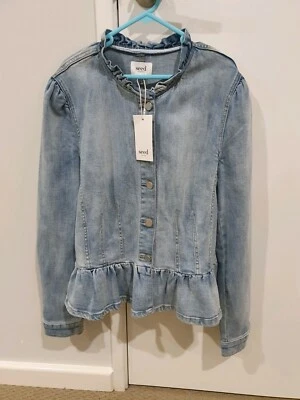 seed denim peplum jacket