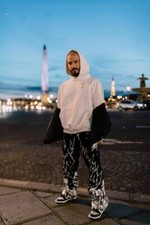 J Balvin X Takashi Murakami white Hoodie Size XL Authentic White