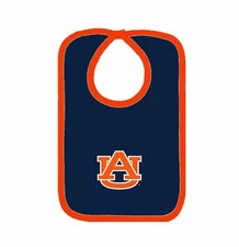 Auburn Tigers Bib Newborn Baby 100% Cotton Zelcro Closure NEW