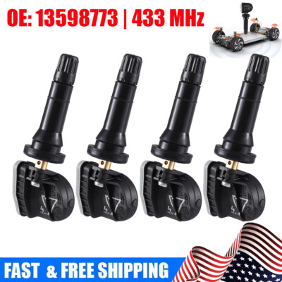 4Pcs Tire Pressure Monitor Sensor 433MHz OEM 13598773 For GM Chevy GMC Buick 