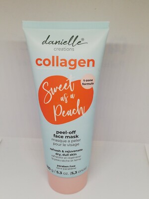 New Danielle Creations Collagen Sweet of a Peach Peel Off Mask Refresh 5.3 Oz