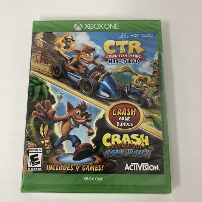 Crash Game Bundle - CTR Nitro Fueled / N. Sane Trilogy Xbox One NEW SEALED RARE