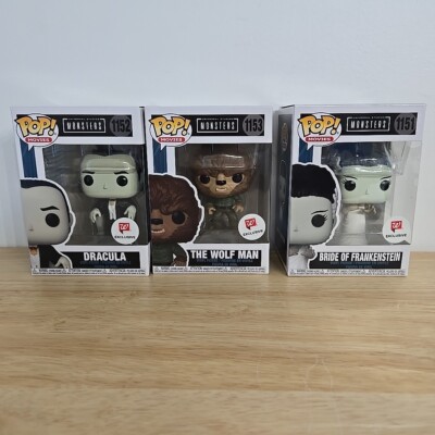 Funko POP! Universal Monsters BRIDE OF FRANKENSTEIN Wolf Man Dracula  Walgreens