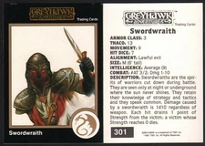 1991 TSR AD&D Gold Border RPG Art Card #301 Greyhawk Swordwraith Jeff Easley Art