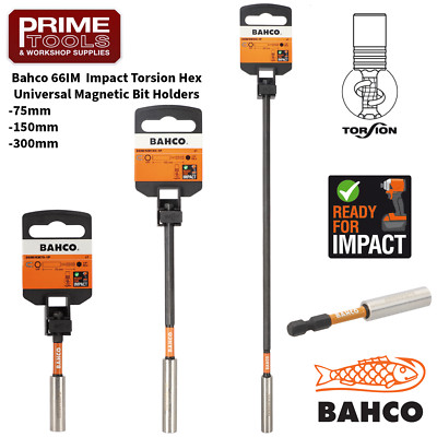 Bahco 66IM/KM Impact Torsion Hex Universal Magnet Bithalter 75mm 150mm 300mm