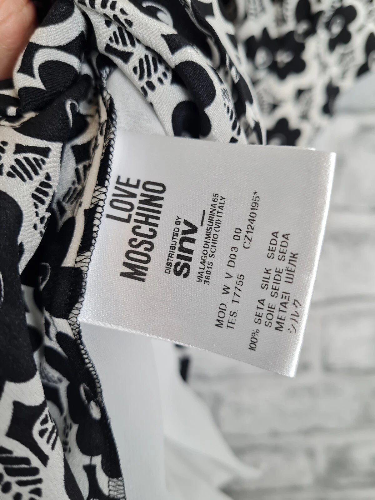 Abito Moschino taglia 8 100% seta camicia lunghezza ginocchio