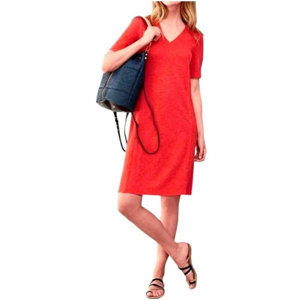 Eileen Fisher Women Hemp Dress Women Sz S Short Sleeve Organic Cotton Ethical - Image 2 of 4