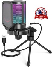 Micrófono USB de condensador para ordenador, PC, juegos, podcast