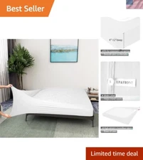 Transform Your Bed with a Microfiber Box Spring Cover - Queen Size White Skirt