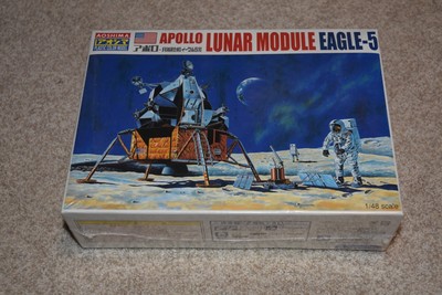 #47491 Aoshima Apollo Eagle 5 Lunar Module Plastic Model Kit ~ Sealed 1:48
