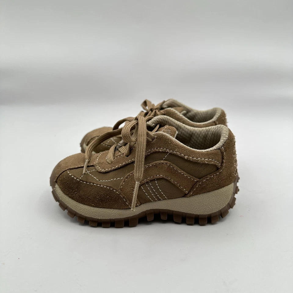 Stride Rite Sneakers Shoes Kids Boys Size 6.5M Brown Leather Chunky Outdoor - Image 3 of 4