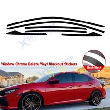 Pre-cut Chrome Delete Window Edge Vinyl Sticker For Honda Civic 10th Gen 16-2021 Pre-cut Chrome Delete Window Edge Vinyl Sticker For Honda Civic 10th Gen 16-2021