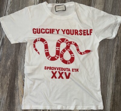 GUCCI GUCCIFY YOURSELF Tシャツ Gucci Guccify Yourself Sprovveduta Età XXV size XS white red